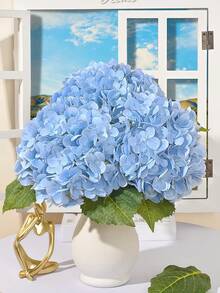 5 buc. hortensii albastre, 1,64 m, plante artificiale, flori artificiale la atingere reală, potrivite pentru decorarea casei, cadouri de Ziua Îndrăgostiților, cadouri de Ziua Mamei, decorațiuni de primăvară, decorațiuni de nuntă, piesă centrală pentru birou, decorațiuni pentru cameră, decorațiuni DIY pentru vaze, decorațiuni pentru nuntă, birou și petrecere, decorațiuni pentru petreceri și sărbători.