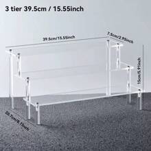 1 pièce Support d'affichage en acrylique transparent, à 1-5 niveaux. Organisateur cosmétique, support en acrylique pour parfum, support à cupcakes, pour figurines Amiibo et POP, présentoir pour aliments et desserts, produits de fournisseur cosmétique