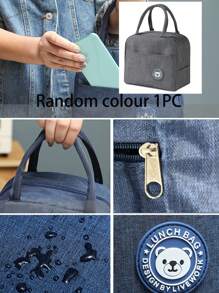 Lunch Bag,Bento Tote Bag,Waterproof And Oil-Proof Worker's Lunch Bag,Bear Lady Lunch Bag,Portable Insulated Bag,Waterproof And Oil-Proof Worker's Lunch Bag,Reusable Lunch Bag,Can Be Used For Outing,Work Etc., Back To School, Outdoor Carrying Bag