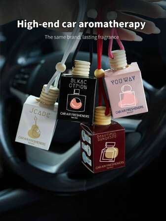 1 件 8ml 汽车香薰吊坠空气清新剂汽车空气清新剂悬挂式，可爱汽车空气扩散器，持久汽车空气清新剂，女士汽车清新剂，去除异味持久留香