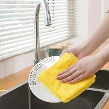 10 Pieces/Pack Kitchen Towels, Absorbent Soft Stain Removal Cloth, Microfiber Random Color Cleaning Cloth Set,Used For Cleaning Glass, Cooking Table, Pots, Bowls, Faucets, Range Hoods, Car Wiping Cleaning Cloths, Kitchen, Bathroom, Home Furnishings, Home Furnishings Suppliers - 彩色 - 查看 4