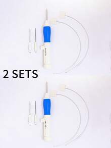 1 قطعة/2 قطعة/4 قطع إبرة تطريز DIY قابلة للضبط الطول مع 3 أطوال مختلفة لرؤوس الإبر