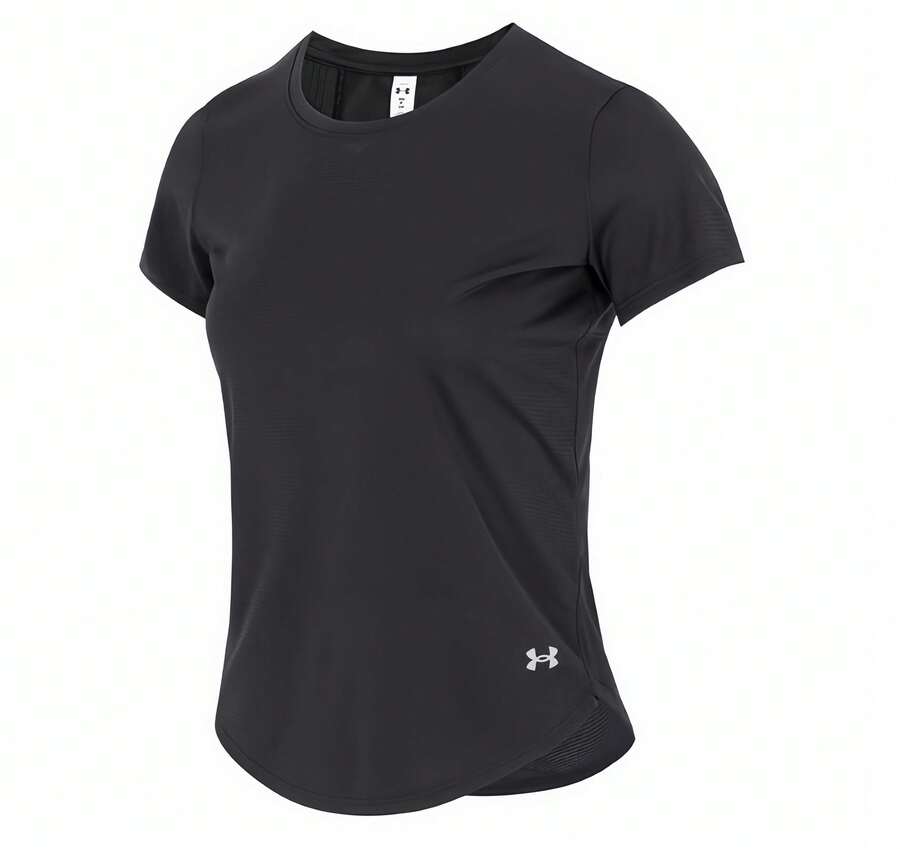 Under Armour Áo thun thể thao nữ STRIDE 2.0 thoáng khí, nhanh khô, tập luyện thể dục - màu đen - Xem 1