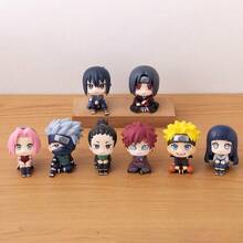 1PC 8cm/3.15in Anime Figure Shippuuden Look Up Gaara Action Figure Q Version Kawaii Haruno Sakura Figurine Room Decorations PVC Adult Collection Model Doll Toys Christmas Halloween Gifts