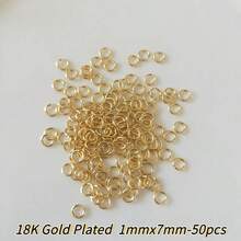 200pcs/Lot 18K Gold Plated Open Jump Rings Wholesale,Brass Metal Split Rings Connecting Rings For Jewelry Making Supplies