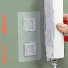 2pcs Max 13.2lbs Double Sided Wall Hangers, Outlet Holder, Wall Mount Hooks, Home Hanger, Bathroom Accessory, Kitchen Storage Utensils, Room Decoration, Suitable For Kitchen, Restaurant, Party, Camping, Gathering, Gift For Friends, Family Gift