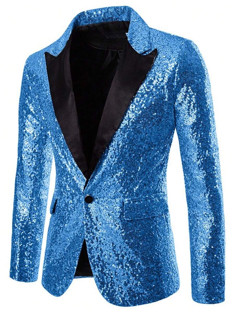 European And American Performance Formal Wear Glitter Suit, Korean Blazer, Nightclub Men's, Presenter & Master Of Ceremony, Studio Jacket, In Stock