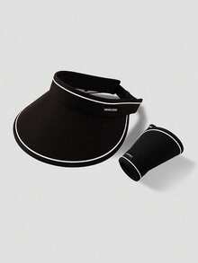 夏季upf50+寬邊女式騎行遮陽帽,帶可拆卸護罩的防紫外線遮陽帽 - 空頂 - 查看 12