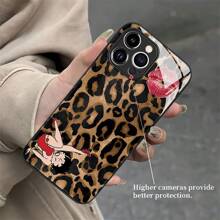 Leopard Betty Kiss Print Element-Design Phone Case, Suitable For IPhone Models 16, 15, 14 Pro Max, 13, 12, 11, XR, XS Plus Phone Cases, Made Of TPU Silicone Material, Providing Shock And Drop Protection, With Drop Protection Function, And Has A Very Good Hand Feel. It Is The Most Suitable Gift For Family, Friends, And Loved Ones.
