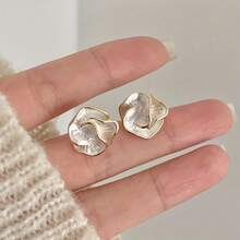 Elegant Camellia Earrings, Retro Style, Women's Fashion Accessories, Seasonal Daily And Vacation Accessories - E15-鮮花 - 查看 5