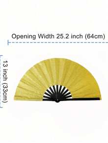 Shiny Hand Fans For Women, Large Party Style Folding Fans, Birthday Theme Performance & Festival Dance Party Gifts, Assorted - Multicolor - View 6