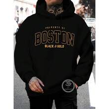 Boston Sweatshirt Cold Weather Jacket Printed Sweatshirt Various Colors Premium Line Immediate Shipping - Dark Grey - View 5