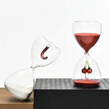 1 pezzo Clessidra in vetro borosilicato decorativo 3D con timer da 15 minuti, regalo per la gestione del tempo per amici e famiglia