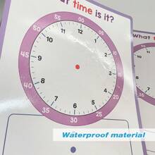 Lachilly 10 relógios de aprendizagem que contam as horas, relógios de ensino reutilizáveis que escrevem e apagam para salas de aula pré-escolares, atividade educacional de contar as horas para crianças pequenas, materiais didáticos Montessori