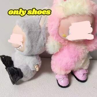 17cm LBB Fashion Doll Shoes Hook And Loop Fastening Stylish Versatile Casual Loafers Shoes Blind Box Accessories (Doll Shoes Only)