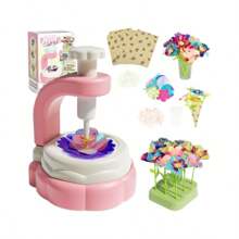 Ensemble de bouquet d'artisanat de jouets faits à la main pour filles, jouets fait main de fleurs simulées, cadeau d'anniversaire pour petite fille, ensemble repas surprise