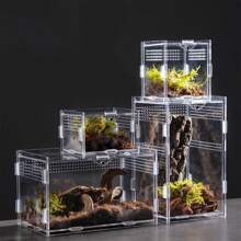 High Transparency Leak-Proof Acrylic Terrarium For Snakes And Lizards - Easy Clean, Breathable Design For Pet Care And Observation, Rectangle Shape
