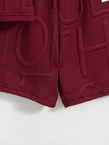 2pcs/Set Boys Daily Casual Outings Solid Color Small Logo Design Regular Fit Round Neck Short Sleeve T-Shirt And Shorts Set, Includes Hanging Bag, Boys Shorts Set For Summer