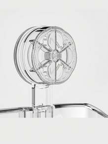 PET transparentes Badezimmer, Dusche, Küche, Toilette Aufbewahrungsregal - 2 Farben (Klar Weiß & Rauchgrau), klebefrei mit Saugnapf-Befestigung und Twist-Lock Luftfreigabe-Technologie, bohrlochfreie Wandmontage ohne Beschädigung, wiederverwendbares Mehrzweck-Aufbewahrungsregal für Gewürzgläser, Toilettenartikel, Toilettenpapier, Badezimmerzubehör, feuchtigkeitsbeständig, platzsparendes Design Rückkehr zur Schule