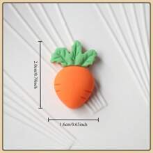 17pcs Creative DIY Resin Matte Simulation Vegetable & Fruit Fridge Magnets, Avocado, Carrot, Grape, Cherry, Pineapple Decor Magnets, Photo Wall Black & White Stickers, Cute Decorative Stickers For Kitchen, Office, Whiteboard, Home Decor, Gift For Friends & Family, Valentine's Day Gift