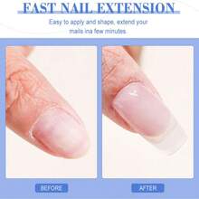 LIMEGIRL Hard Structure Gel 60g Clear/Pink/White LED UV Extension Gel, Strong Reinforcement And Shaping Gel, Suitable For Overlay, Professional Salon And DIY Nail Art - 粉色 - 查看 4