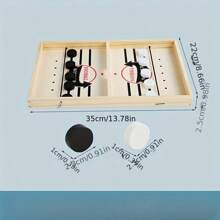 Plateau de jeu de dames en bois en forme de balle - Convient aux adolescents avec des mouvements de tir rapides, développant la coordination main-œil et les capacités motrices, parfait pour les cadeaux de Noël et de Pâques