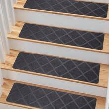 Stair Treads For Wooden Steps Indoor, 20*65cm 4/15pcs Non Slip Carpet Stair Treads With Reusable Adhesive For Elders And Dogs, 8*25.6inch Surface Polyester TPR Backing Stair Runner Rugs, Carpet Stair Treads - Multicolor - View 15