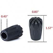 Pole Accessories Thick And Wear Resisting Rubber Tips Snow Support Mud Support Hiking Poles All Common Trekking Poles, Hiking Sticks, Nordic Walking Poles With A Inner Diameter Of 11mm/0.43