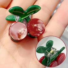 1pc Premium Strawberry & Cherry Handmade Acetate Hair Claw Clip Hair Clips Hair Jaw Clip Hair Clamps Hair Clutch Hair Catcher Clip