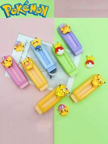 pokemon 1/7 peças Pokémon, Pikachu Borracha Empurrável, Presente Perfeito para Festa de Volta às Aulas, Presente de Volta às Aulas, Material de Escritório, Papelaria para Presente de Aniversário, Pikachu, Conjunto Feito à Mão, Moderno, Presente Ideal para Colecionadores de Festas e Família, Escolha Perfeita para Decoração de Festa de Aniversário. Características: Pode ser usado como um presente ideal, um item indispensável no verão, adequado para festas de verão, aniversários, Natal, Halloween, festas de Ação de Graças ou uso