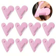 1PC Pink Heart-Shaped Pubic Hair Trimmer, Manual Hair Trimming Comb, Portable Intimate Styling Tool For Women