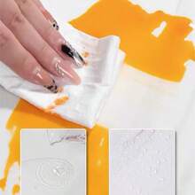 10/20/30pcs Yellow Marble Design Ceramic Tile Stickers, Waterproof Wall Decals For Kitchen, Bathroom, Bedroom Renovation - Yellow - View 5