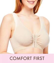 Carole  Full-Freedom Front Closure Bra, Perfect Wireless Cotton Sleep Bras For Women - Yellow - View 7