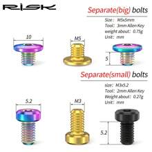 Risk Cycling Titanium Alloy Screws For Brake Cylinder Heads Of Mountain Bikes, Integral And Split Oil Chamber Cover Screws, SLX/XT/XTR Fixed Titanium Screws