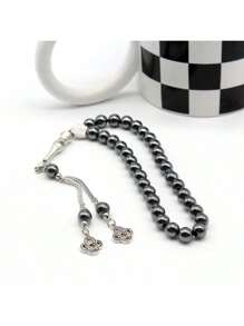 1 pieza 33 cuentas de 8mm Ágata negra Cuentas de oración musulmanas Rosario Tasbih, Accesorios religiosos islámicos