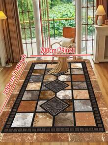 Set de 1 o 2 alfombrillas de puerta de cerámica retro - Alfombra de piso antideslizante para el hogar, apta para dormitorio, cocina y baño. Alfombra de piso para el hogar, alfombra para los pies, multiusos adecuada para entrada, cocina y pisos de baño. Alfombra de entrada creativa disponible en varios tamaños - Marrón - Ver 16