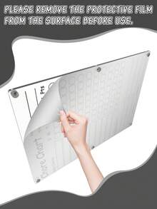 1 cuốn sổ kế hoạch trang trí bằng acrylic có thể xóa được khổ A3 (bao gồm 6 bút dạ bảng trắng từ tính và 1 khăn lau màu ngẫu nhiên), danh sách việc nhà, biểu đồ khen thưởng, bảng ghi nhớ gia đình, lịch, danh sách việc cần làm, thực đơn nhà bếp, bảng xóa khô - Xem 7