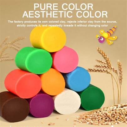 Đất sét nặn khô tự nhiên 24/12/18 màu, Đất sét nặn cho trẻ em, Đất sét mềm ma thuật tự làm siêu nhẹ chống dính kèm dụng cụ khắc và thẻ trò chơi, Quà tặng nghệ thuật và thủ công cho bé trai và bé gái, Hộp quà, Gói nạp lại, Quà tặng sinh nhật, Giáng sinh, Halloween cho trẻ em