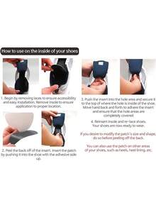 6 Self-Adhesive Shoe Repair Patches. Repairs Damaged Uppers, Holes In Linings, And Reinforces Worn Heels On Athletic Shoes. Against Tears And Abrasions. Useful For Back-To-School Wear. - Multicolor - View 4