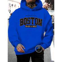 Boston Sweatshirt Cold Weather Jacket Printed Sweatshirt Various Colors Premium Line Immediate Shipping - Red - View 3