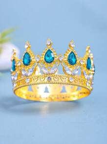 1 pezzo Piccola Molletta per capelli a forma di corona di cristallo per chignon laterale, corona da principessa per compleanno, decorazione per torta, accessori per capelli, strumenti per capelli, accessori di bellezza, accessori per capelli ricci da donna, autunno, viaggio