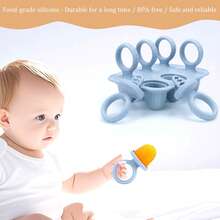 6-Cavity Silicone Baby Teething Popsicle Mold, Teether Ice Pop, Ice Cream Popsicle Maker Mold, Frozen Teething Soothing Toy For Babies