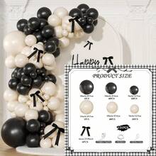 5 10 18 Inch Black Sand White Champagne Gold Latex Balloons Arch Garland Kit, 127Pcs Bow Ribbons With Black Beige Cream Explosion Star Foil Balloons For Babyshower Engagement Wedding Bachelorette Party 13 16 18 21 30 40 Birthday Decorations - Color Mixing - View 13