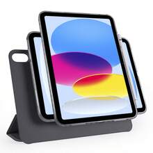 1 Stück schwarze magnetisch abnehmbare hochdurchsichtige Acryl Single Bottom Shell Triple-Falten PU-Leder Schlaffunktionsschutzbox, starke magnetische Trennung 360 Grad Drehung, Dual-Armor-Triple-Falt-Unterstützung Schlaffunktion. Geeignet für IPad 10, Air4/5/6/Air11 2024, PRO11 (2020-2022), IPAD 7/8/9TH 10.2/PRO 10.5, Air1/2/IPAD5/IPAD6, Pro11 2024, MINI6/7, Pro12.9 (2020-2022)/Air13 2024 und weitere Modelle