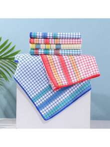4 piezas de tela, 4 colores de toallas de cocina, paños de cocina a cuadros de colores, toallas de cocina a rayas y a cuadros, cuadros azules, cuadros rojos, cocina y comedor, suministros de cocina