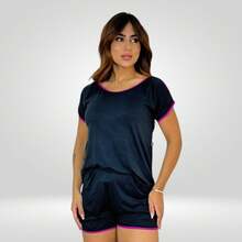 Pijama Baby Doll Suede Short Doll Conforto Roupa de Dormir Lingerie Feminina Shorts Dool