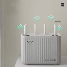 1pc Multi-Color Large Capacity WiFi Storage Box, Suitable For Various Models, Simple And Fashionable Style, High-Quality Material, Multi-Layered Design, With WiFi Logo Details, Combining Storage And Tech Aesthetics, Suitable For Home And Office Indoor Scenarios