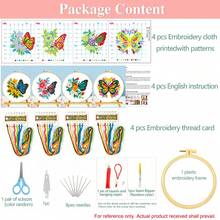 1 Bộ dụng cụ thêu chữ thập in sẵn, Loạt phim hoạt hình động vật và thực vật, Loạt phim hoạt hình hoa và bướm, Vải 11CT, Chỉ 3 sợi, Thêu tự làm cho người mới bắt đầu, Thích hợp để trang trí tường nhà, Quà tặng cho ngày lễ - Nhiều màu - Xem 16