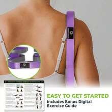 Gradient Fitness Stretching Strap For Physical Therapy, 12 Multi-Loop Stretch Strap 1" W X 8' L, Neoprene Handles, Physical Therapy Equipment, Yoga Straps For Stretching, Leg Stretcher. - Purple_Grey - View 7
