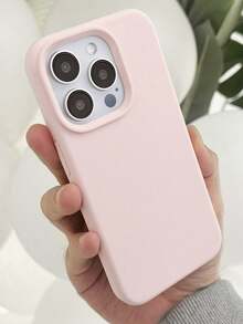 Grooved Button High-Quality Liquid Silicone Mobile Phone Case Compatible With IPhone 16 15 14 13 12 11 Pro Max Soft Waxy Eraser Feel Skin Friendly Waterproof Shockproof Anti-Fall Scratch Resistant